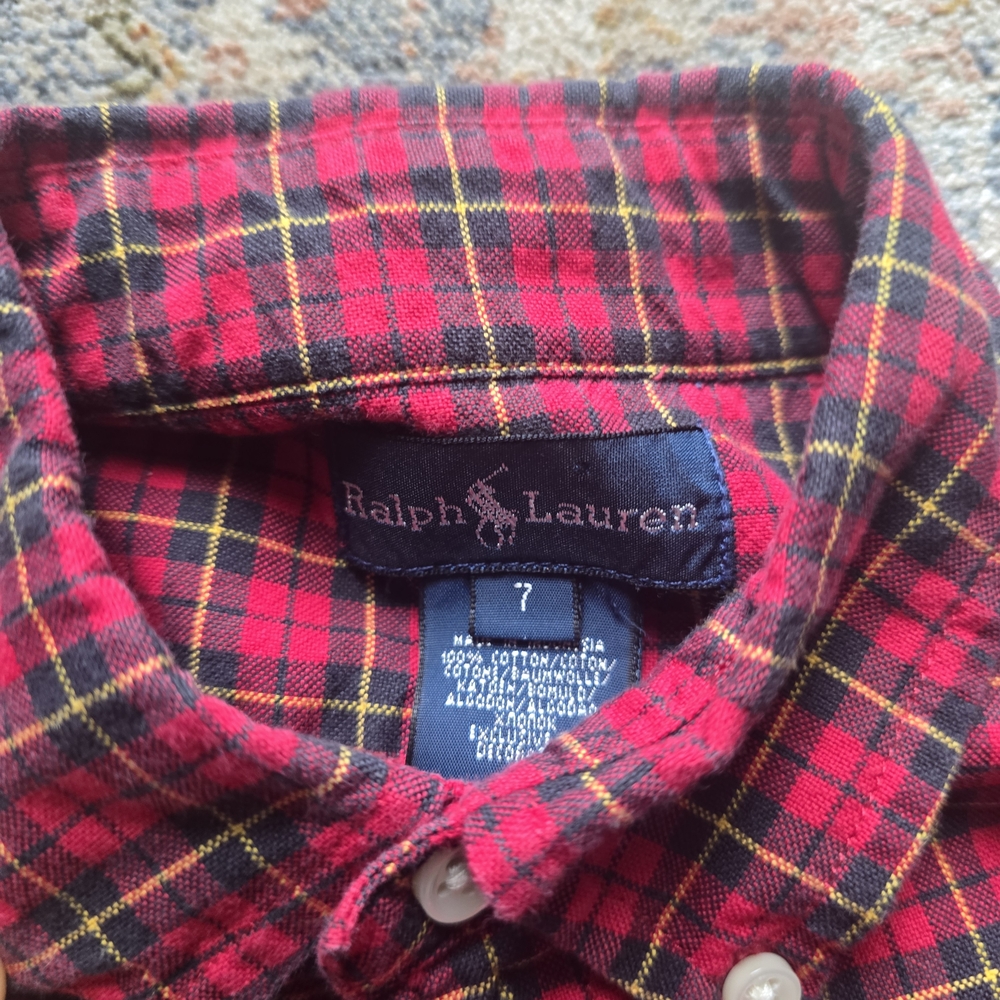Ralph Lauren Red and Yellow Plaid Shirt